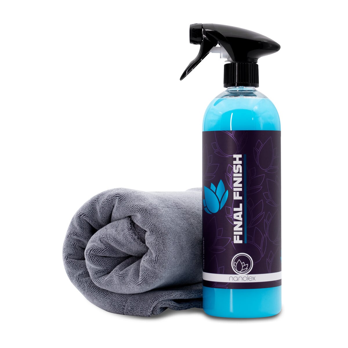 Pack séchage Nanolex Glossy Dry It Safe Set : Final Finish 750 ml et Ultra Drying Towel